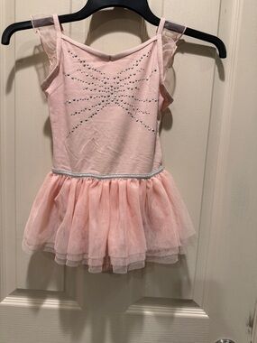 Active USA Pink Tulle Ballet Tutu Dress with Rhinestone Starburst